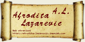 Afrodita Lazarević vizit kartica